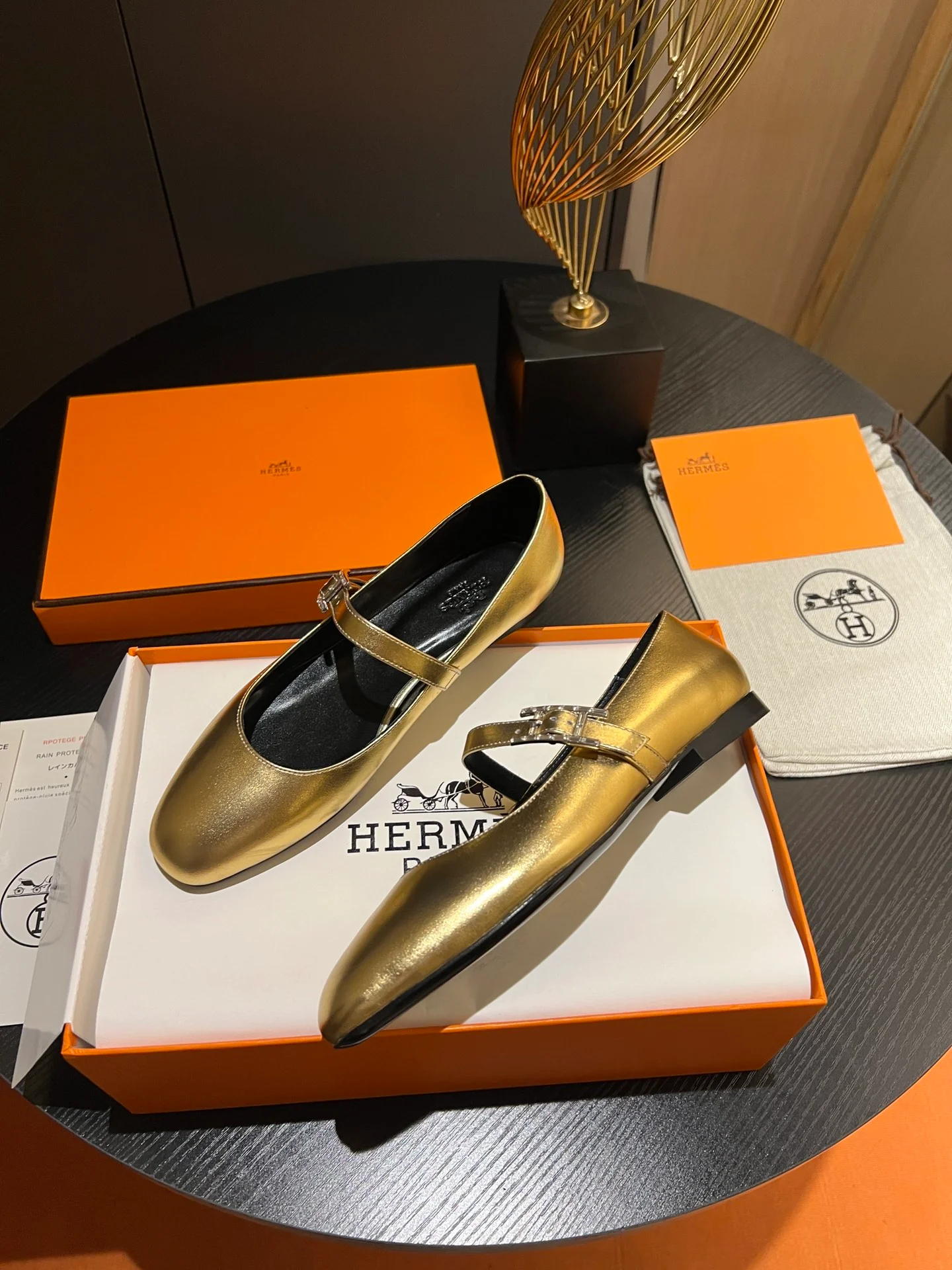 Балетки Hermes 2024 Modern Ballet Flats - Gold