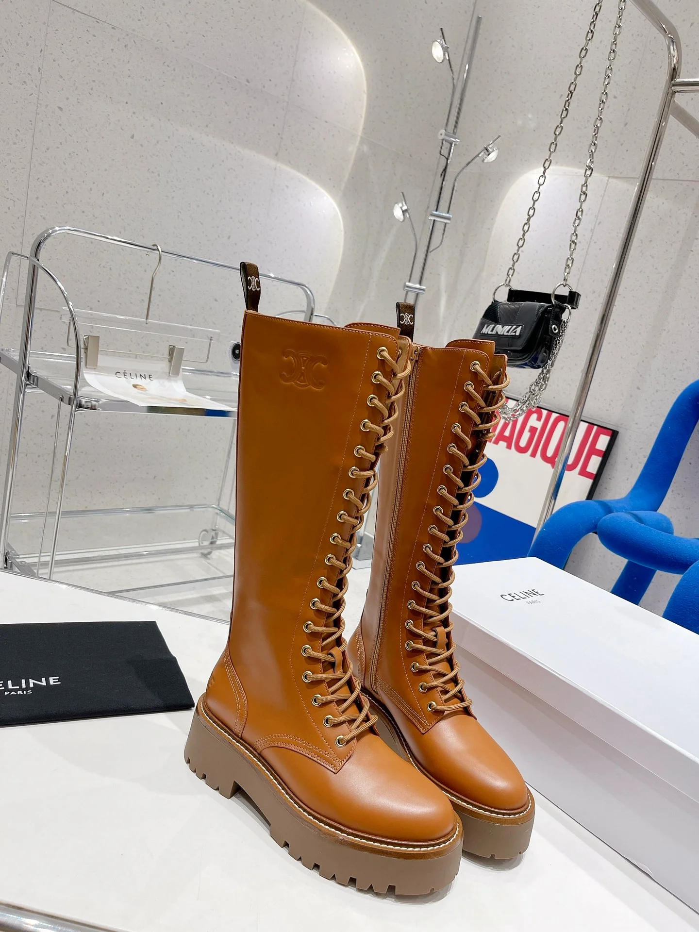 Celine - Новинка сезона осень/зима 2022 - Высокие сапоги для верховой езды