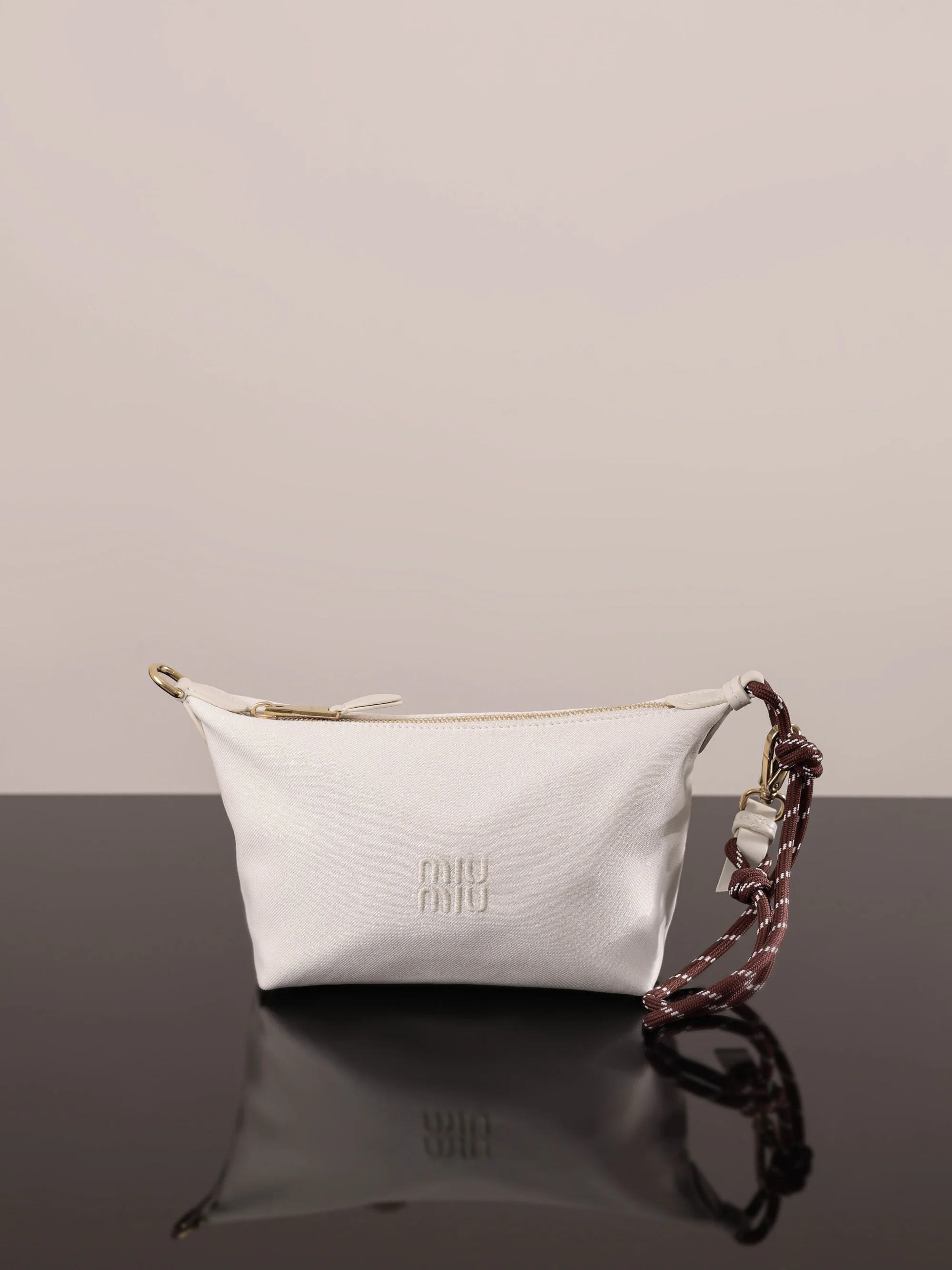 Сумка для бенто Miu Miu-5ne841m650, бело-коричневая.