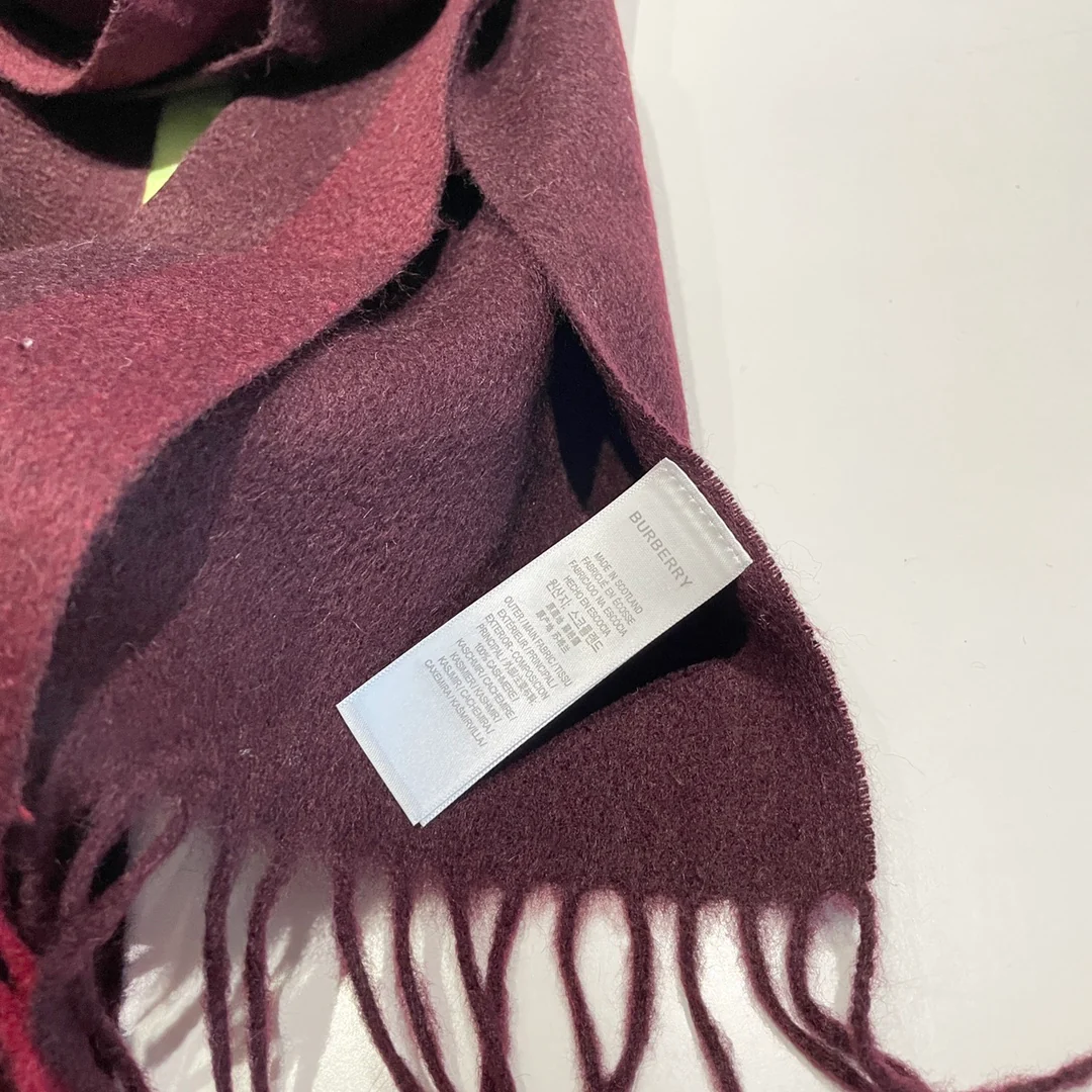 Кашемировый шарф Burberry в клетку - 32 см - 180 см