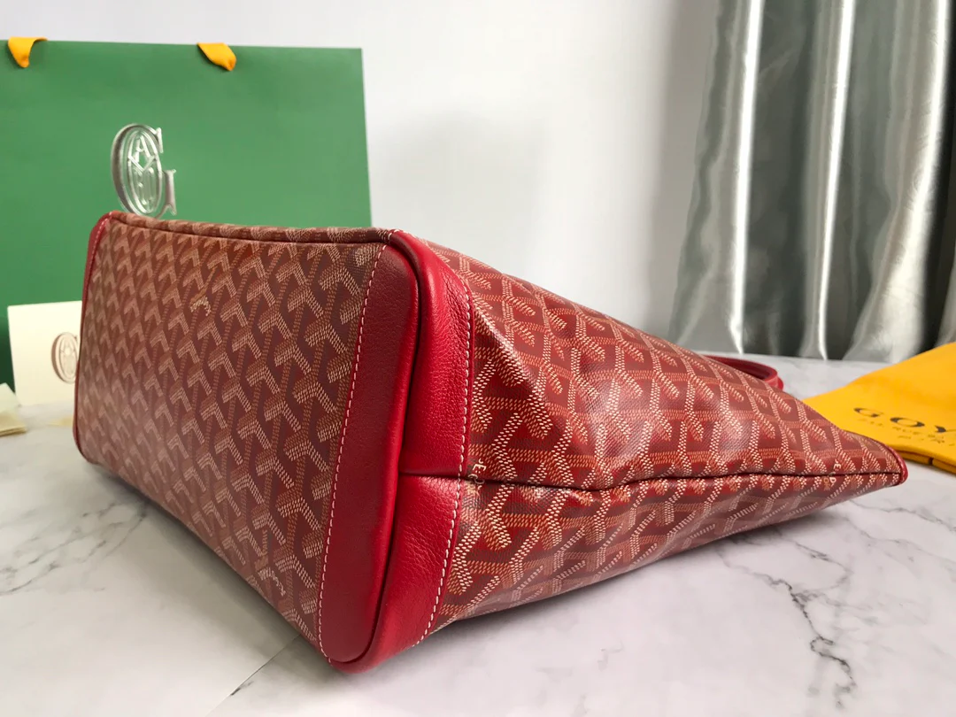 Большая сумка-тоут Goyard на молнии - красная