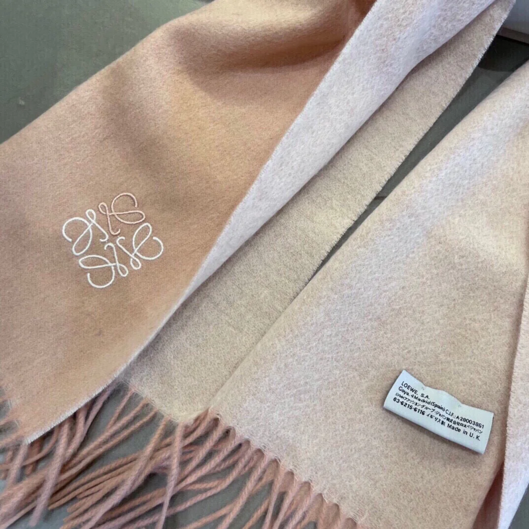 Шарф ?Лолита? с вышивкой ?Водяная рябь? — 100 г — Кашемир — Абрикосовый