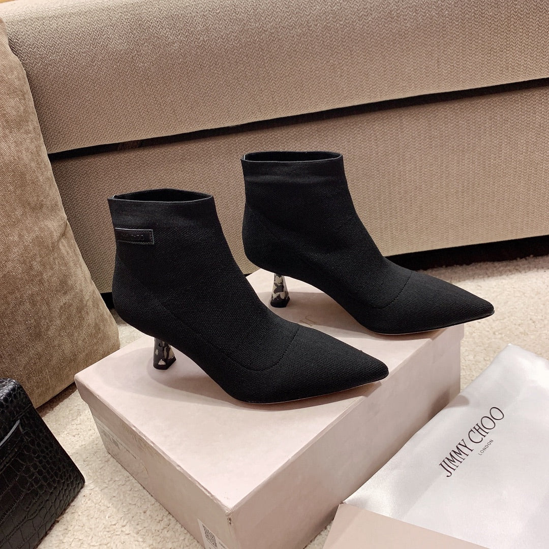 Новинка сезона осень/зима 2022 от Jimmy - Ботильоны на шпильке - Черные - 3