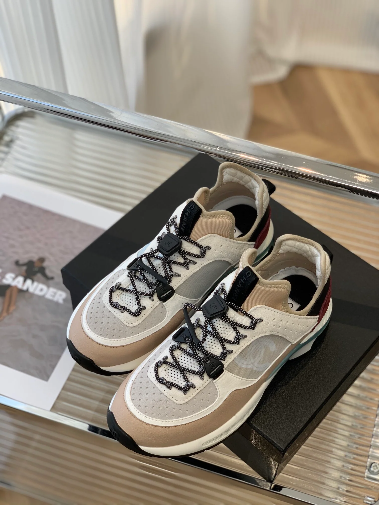 Chanel - Повседневные кроссовки - Серые/Розовые