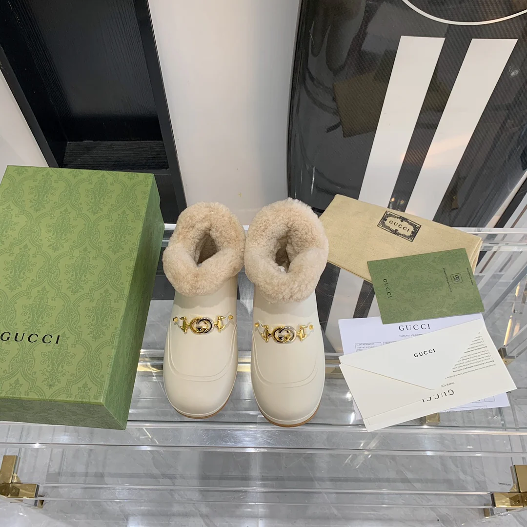 Gucci - Теплые шерстяные зимние сапоги