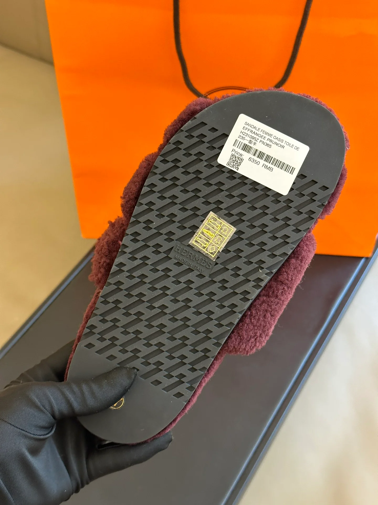 Hermes 2024 - Тапочки Gao Mao Er Jiu - Красный