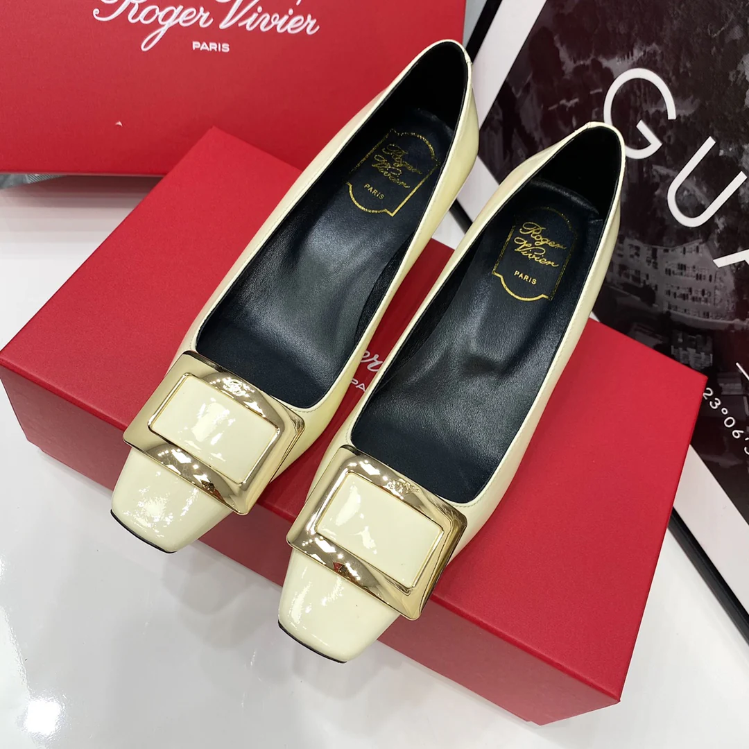 Каблук RV-4-5 см, квадратный, кремовый