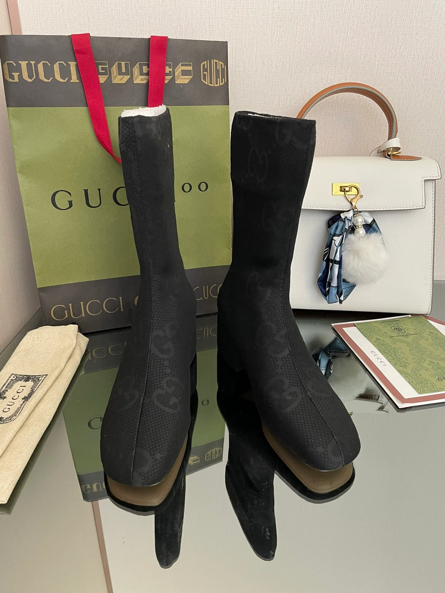 Классические сапоги Gucci 22 средней высоты