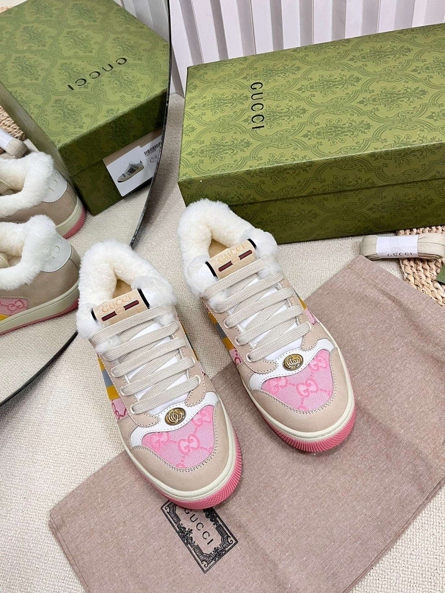 Gu2024 Дом - Шерстяные туфли цвета бисквита - zp3nk4