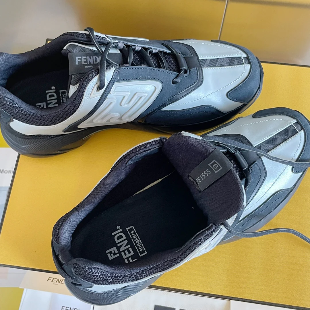 Кроссовки Fendi — парные — белые и черные