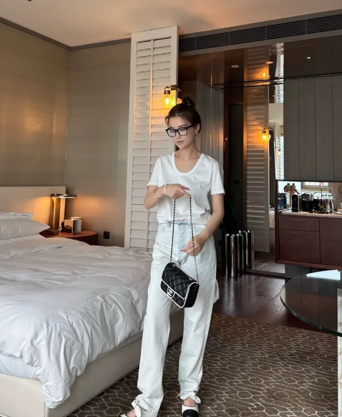 Chanel 25p Panda Square Fat Man Black