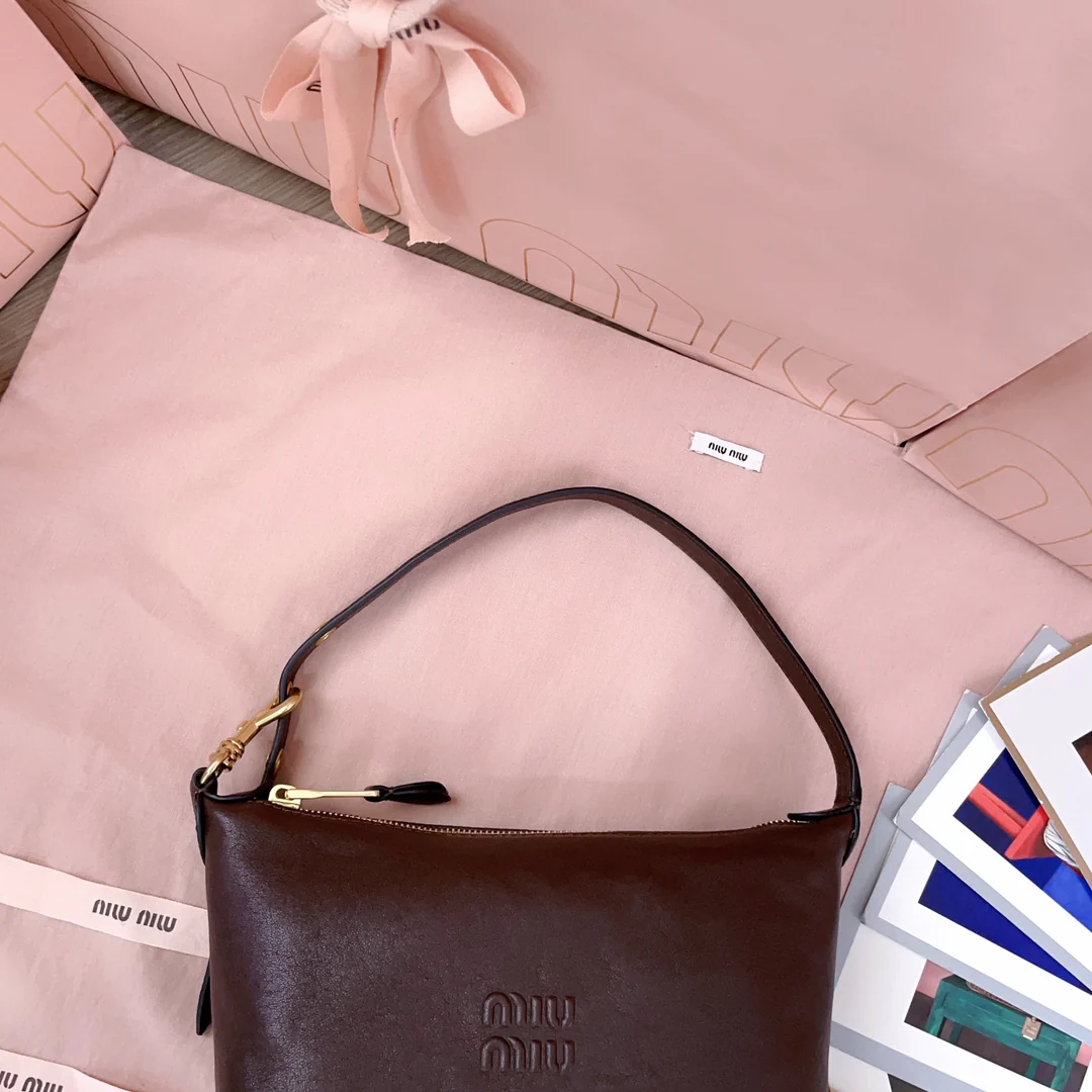 Сумка для ланча Miu Miu-5ne841 из овечьей кожи - коричневая