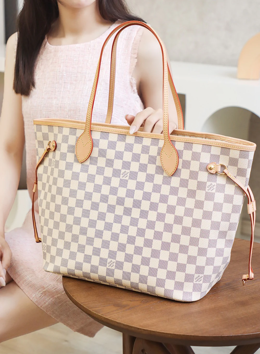 n41361-LV-Damage Сумка Neverfull - Белая