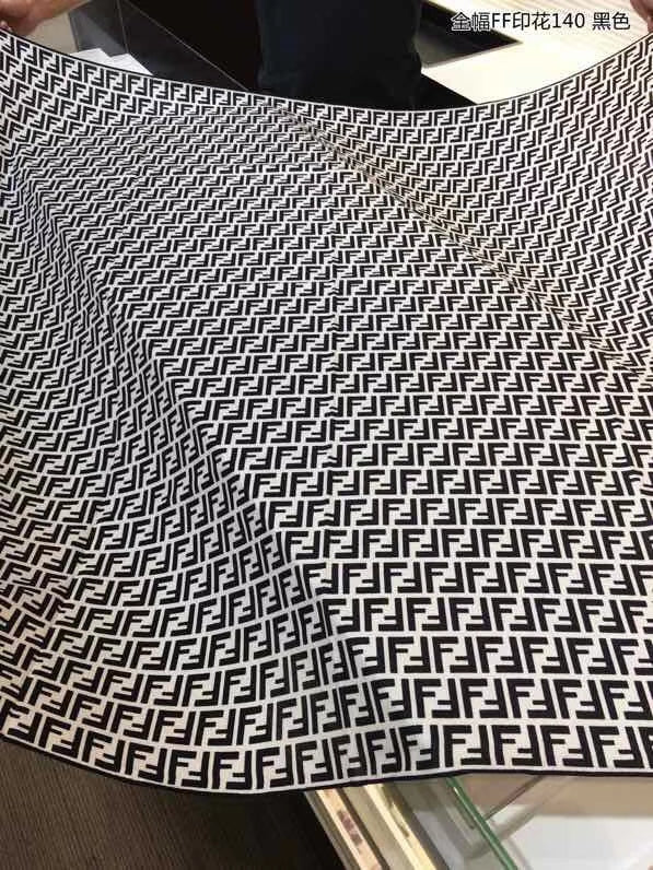 Fendi - Шарф с принтом FF во всю ширину - 140 - Кашемировый шелковый шарф