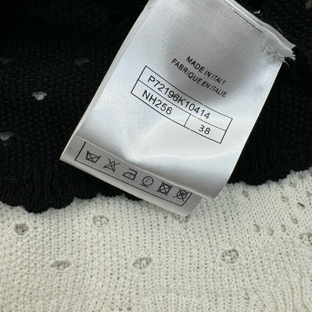 Chanel 2403 Весна/Лето Новинка Ажурный вязаный крючком топ - Черный