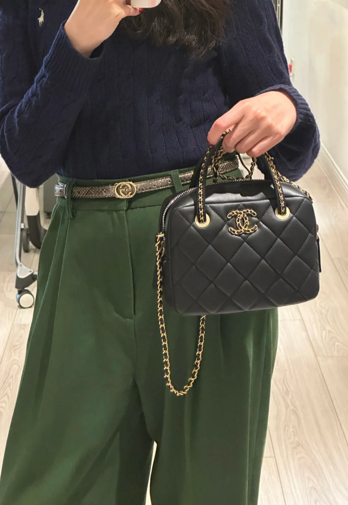 Сумка Chanel 25c - черная (19 см)