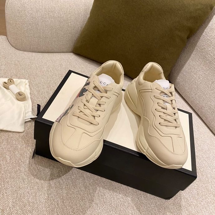 Массивные кроссовки Gucci - унисекс - 5