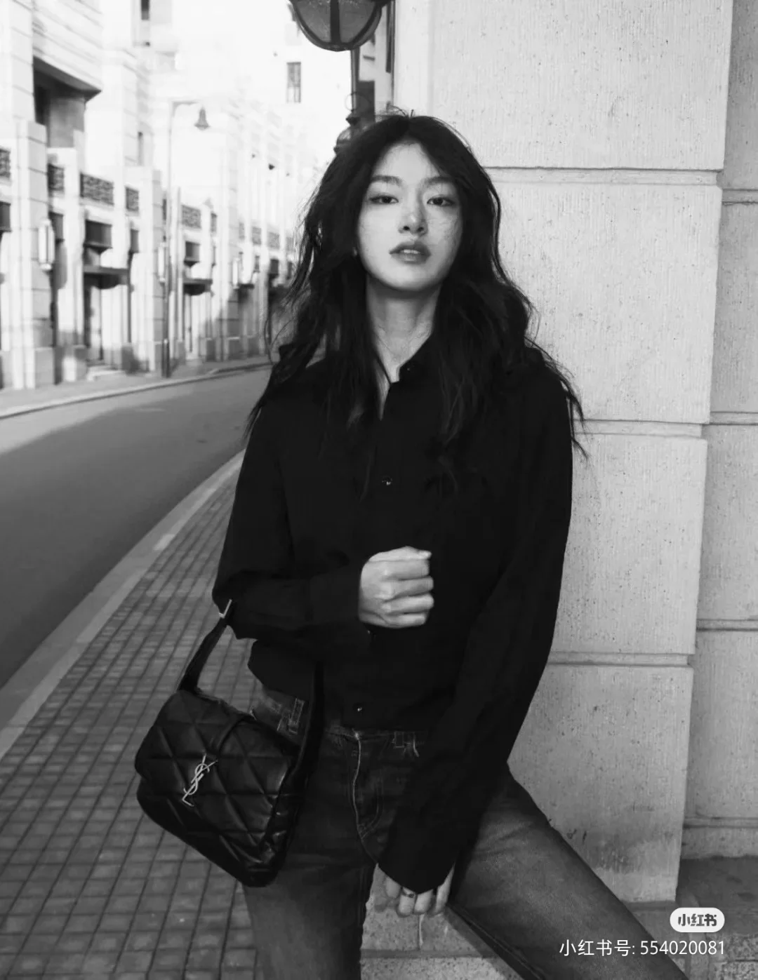 Сумка через плечо YSL-le-57 - черная