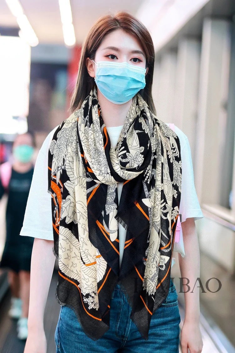 Hermes - Король сезонов. Длинный шарф - 110-200 см - 100% кашемир премиум-класса.