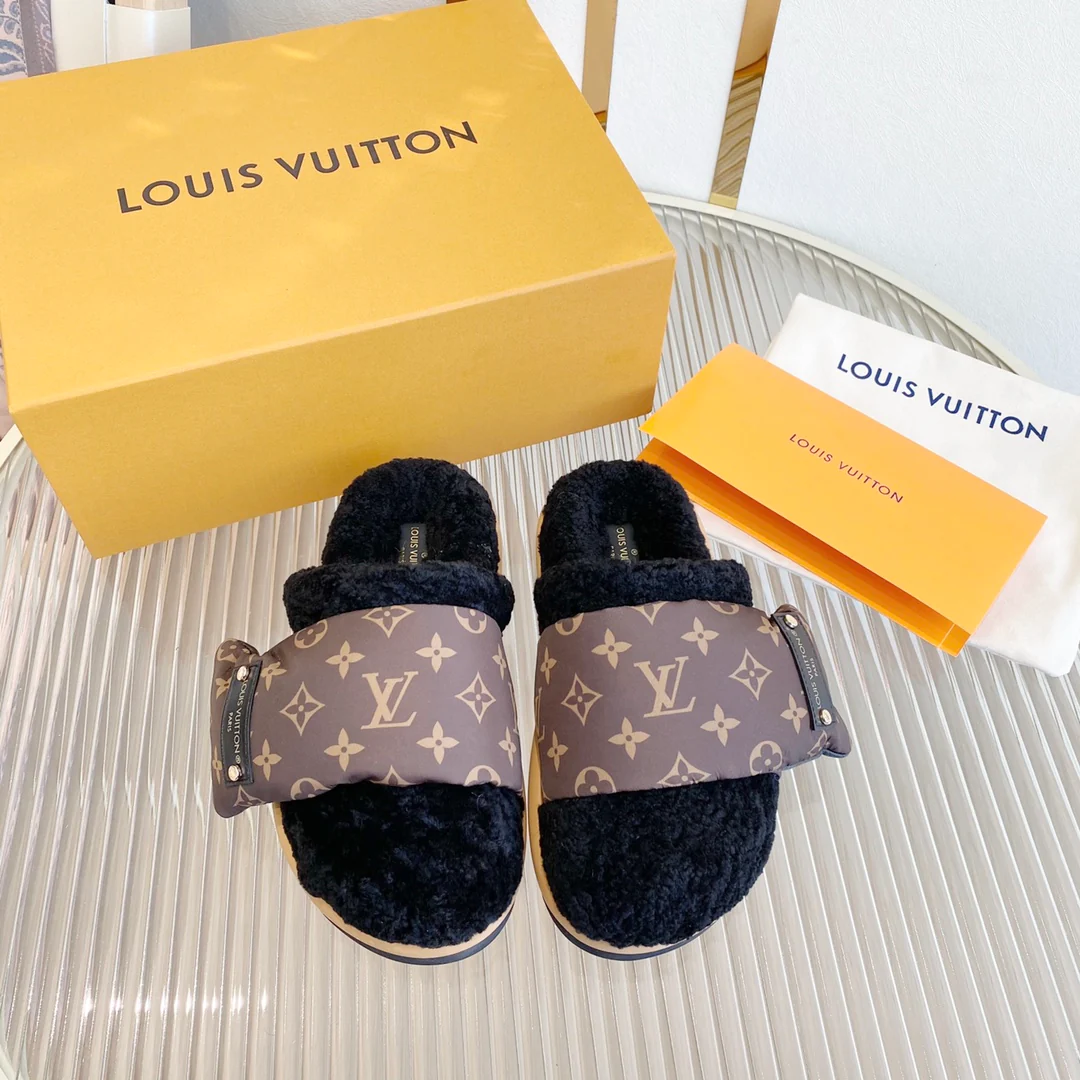 LV - Тапочки на платформе из натуральной овечьей кожи