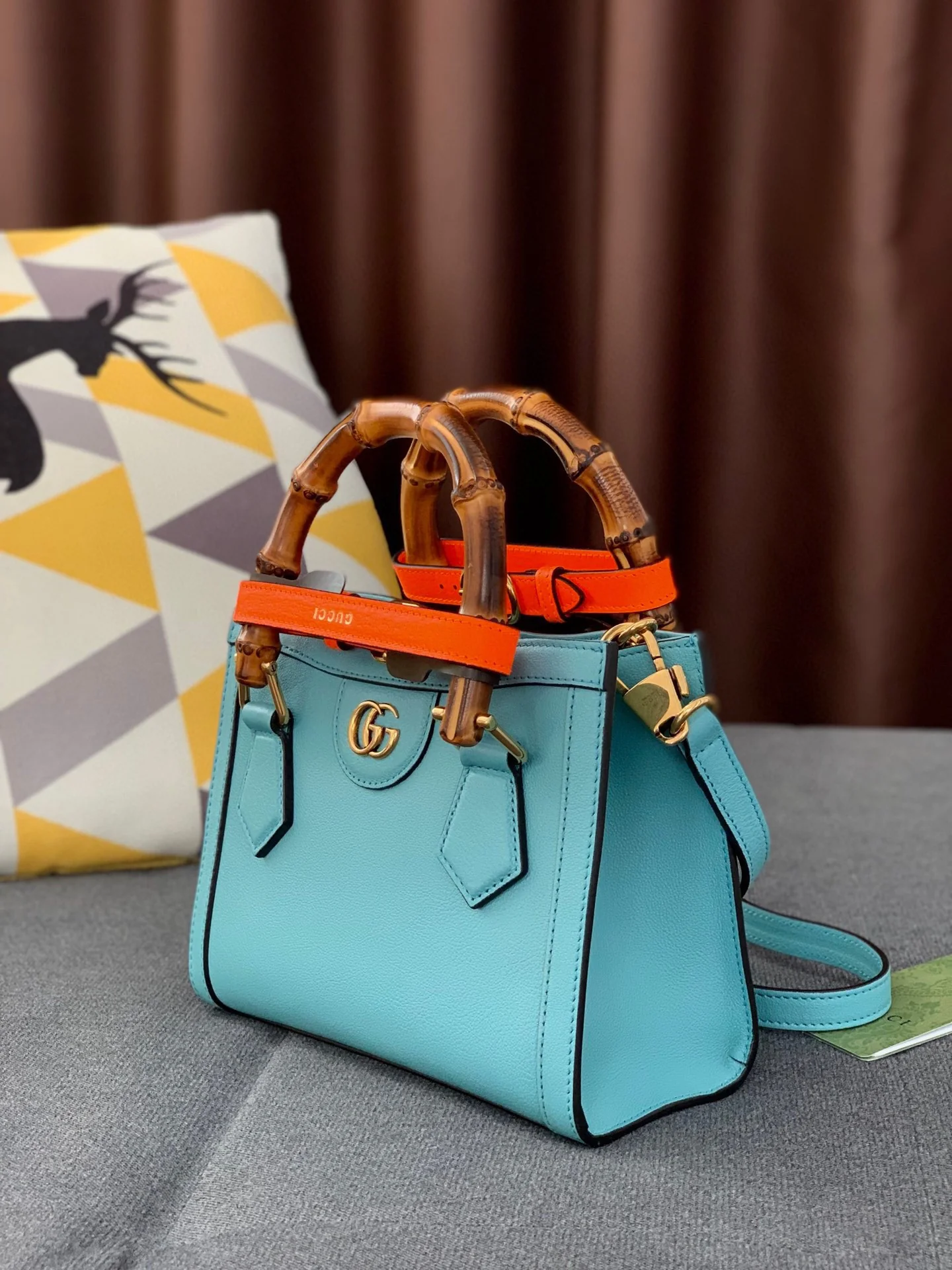 Мини-сумка-тоут Gucci из бамбука - 20-16-10 см - 3