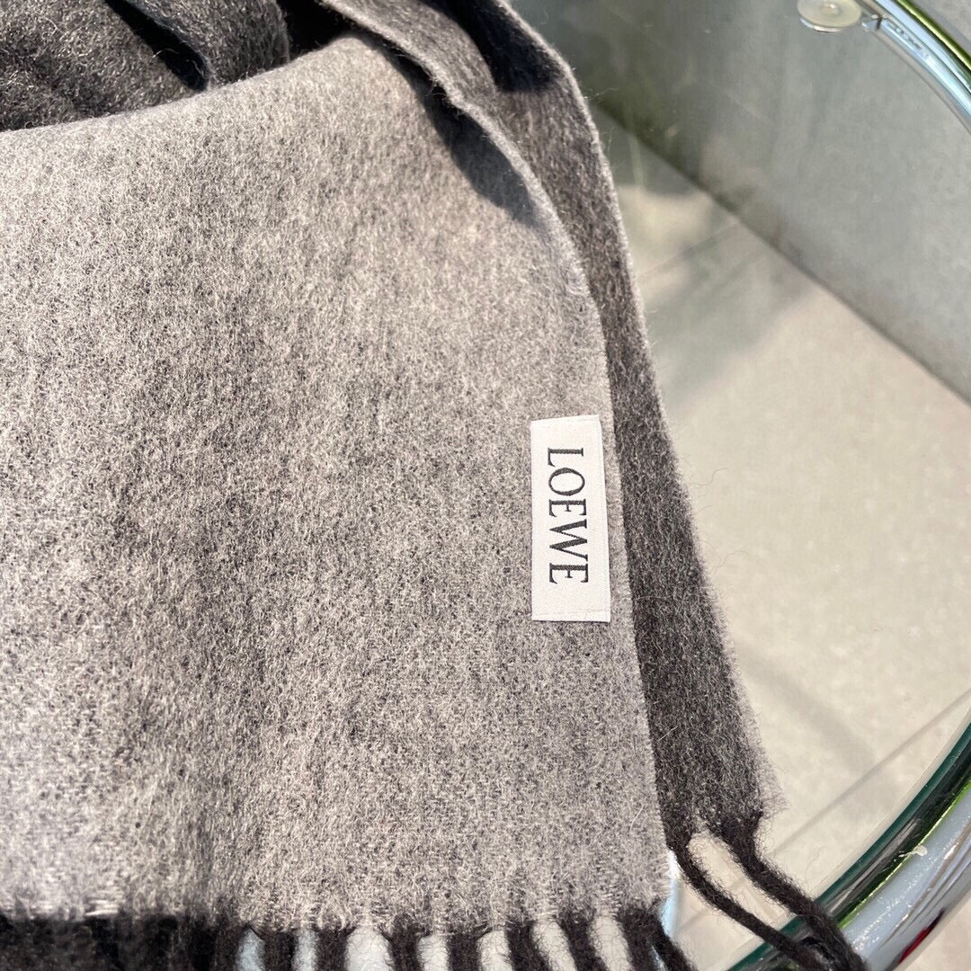 Двусторонний кашемировый шарф Lolwei - 32 - 180 см - 1