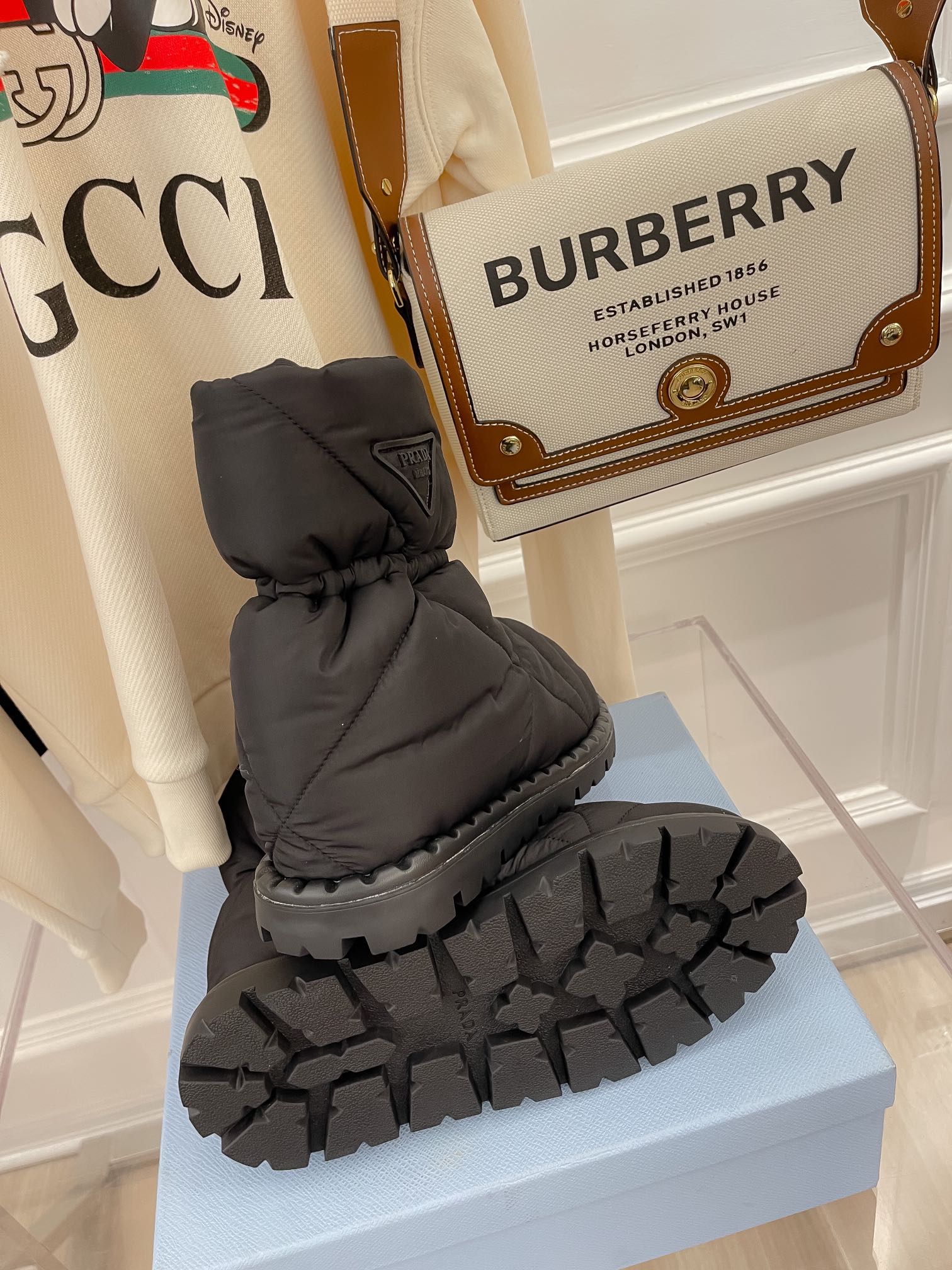 Обувь Prada - Prada - Самые продаваемые пуховые сапоги для снега - Серые