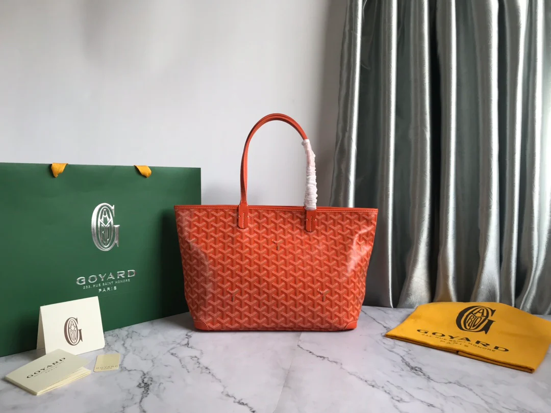 Маленькая Большая Сумка На Молнии Goyard - Оранжевый