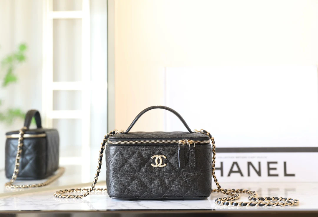 Chanel 25c - Маленькая коробочка в форме шара для переноски - Черная