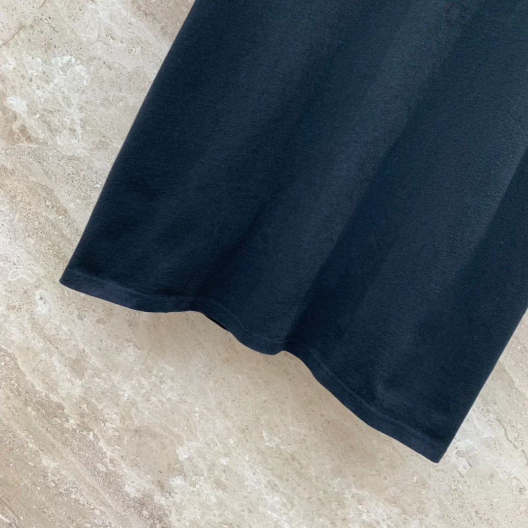 Футболка Balenciaga 2403 Melting Coke Print свободного кроя с коротким рукавом - унисекс - черная