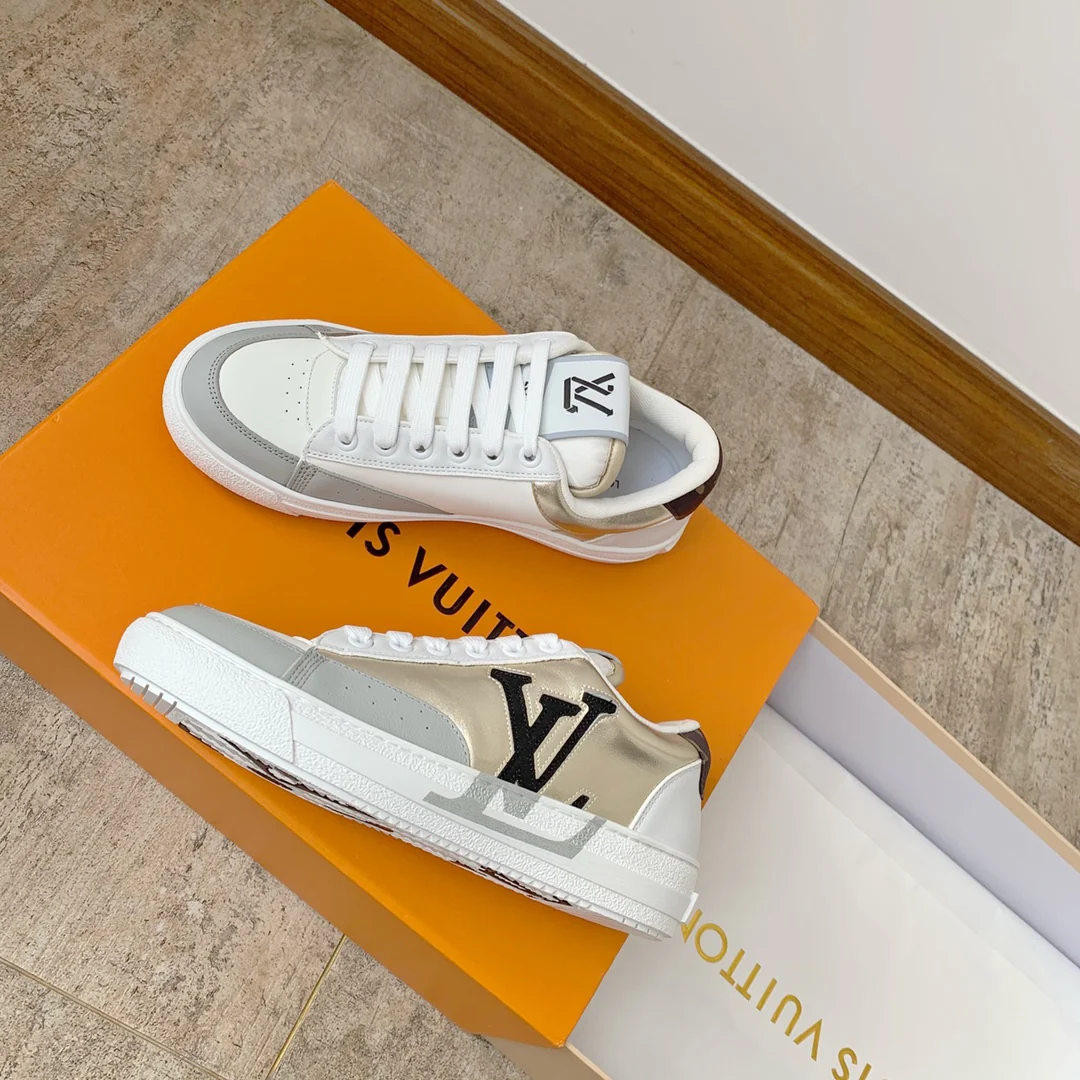 Кроссовки LV 2022 Must-Have - Серия Charlie - Серо-золотые