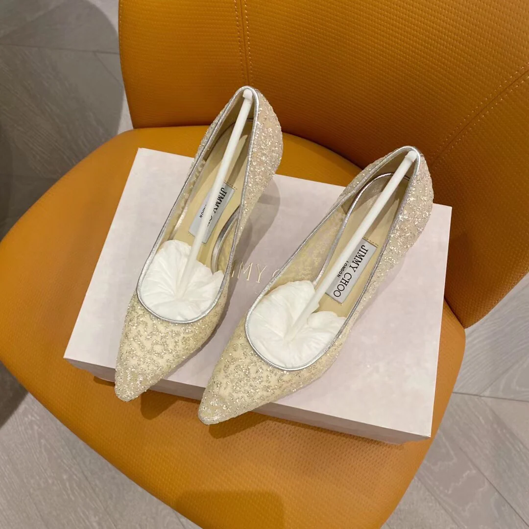 Коллекция Jimmy Mesh Sequin - Туфли с острым носком - Балетки - Туфли на высоком каблуке