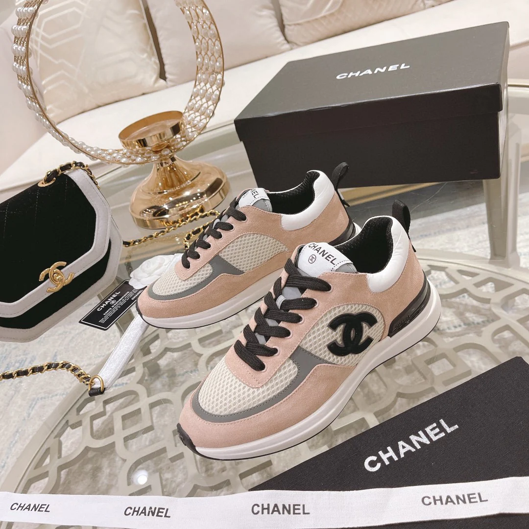 Классические спортивные повседневные туфли Chanel 22SS - розовые
