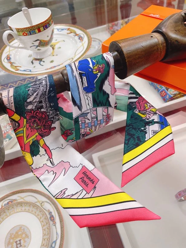 Hermes - Новая коллекция твилли - 5-86 см - 100% шелковый твилл, двусторонний - 4