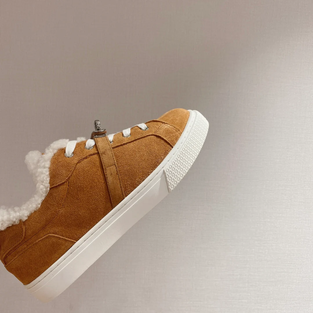 Высокие шерстяные кроссовки Hermes Kelly, низкие кроссовки, унисекс, светло-коричневые