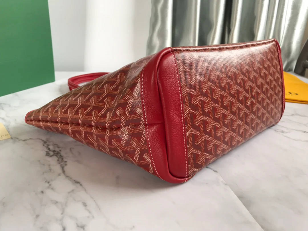 Маленькая сумка-тоут Goyard на молнии - красная