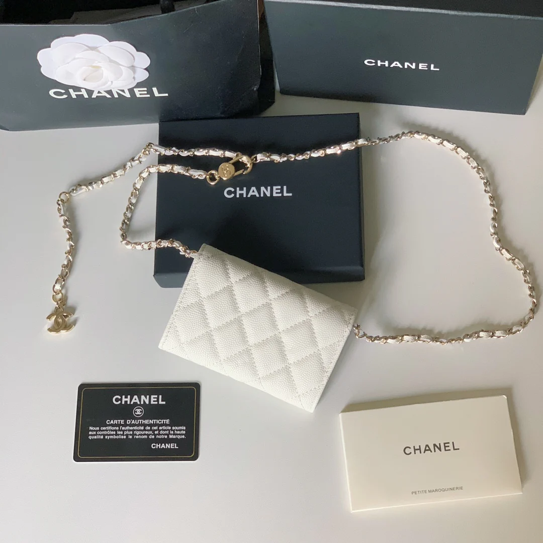 Кошелек для монет Chanel CF на цепочке - 2 шт.