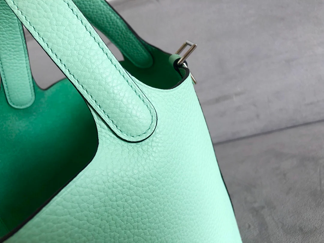 пряжка Hermes-пикотин-18-TC-мороженое зелено-серебряная