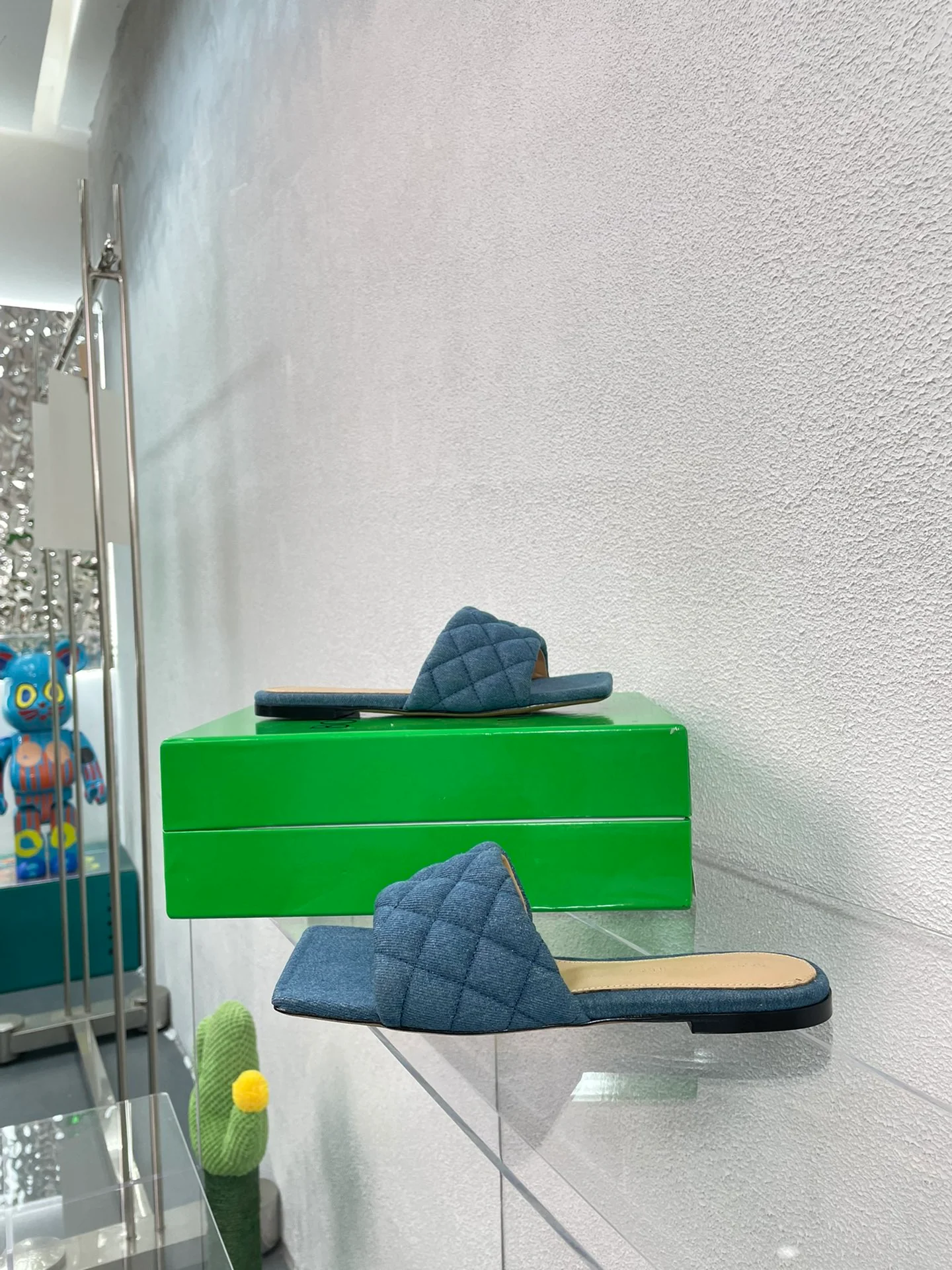 BV - Тапочки из овечьей кожи - Синие