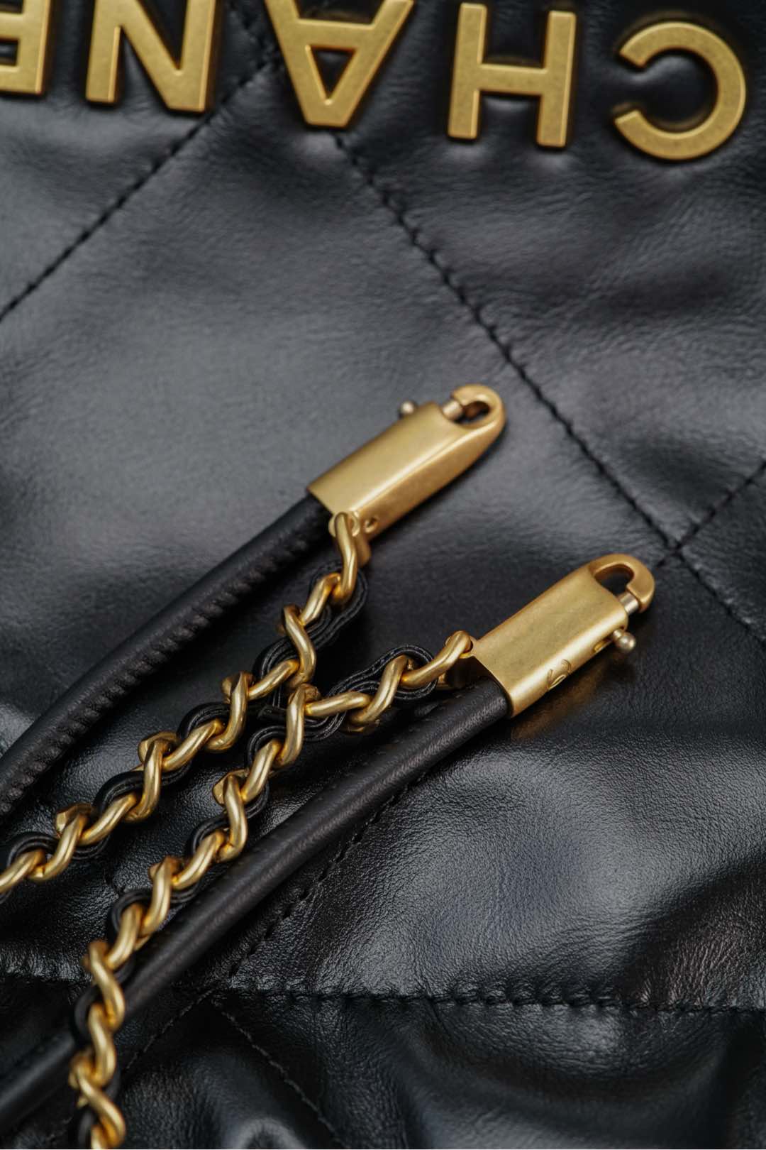 Мини-сумочка 23s-22 - Натуральная кожа - Черно-золотая