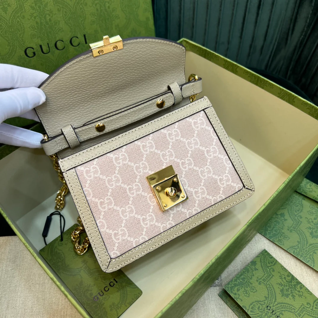 Мини-сумочка Gucci Ophidia/сумка через плечо - 17 см (5x13x6 см) - цвет овсяной пудры