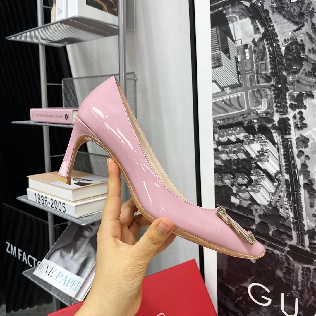 RV-7-5 см Каблук-банан - Розовый с фиолетовым