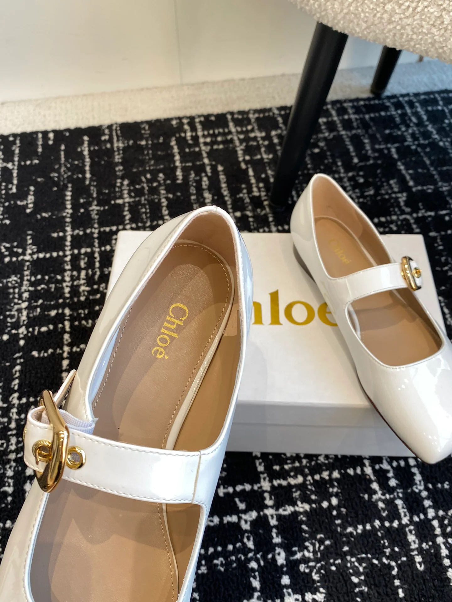 Туфли Мэри Джейн Chloe 2024 - белые