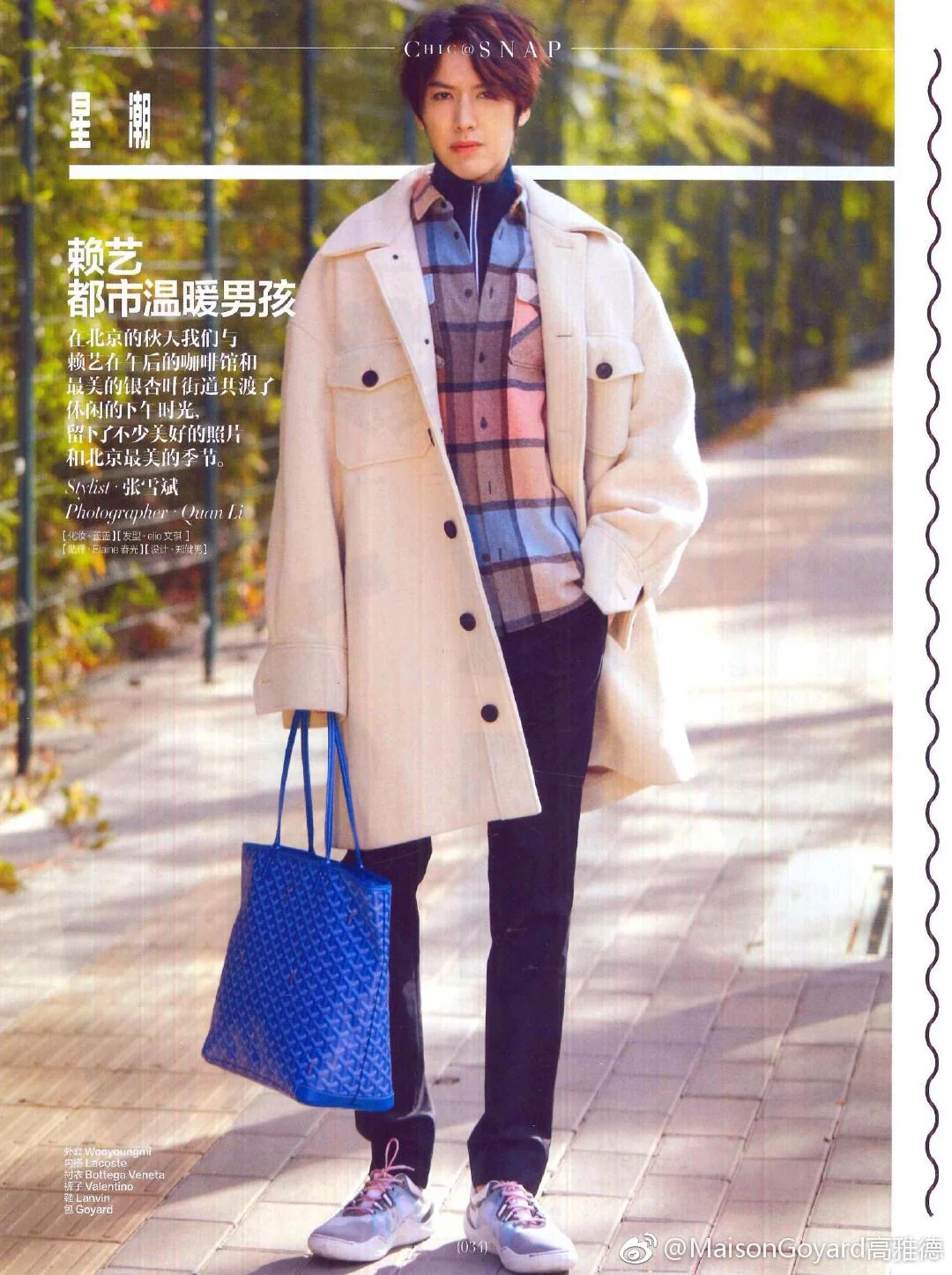 Большая сумка-тоут Goyard на молнии - синяя