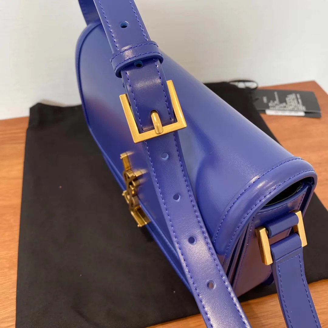 Сумка YSL Solferino Tofu - синяя - 23см