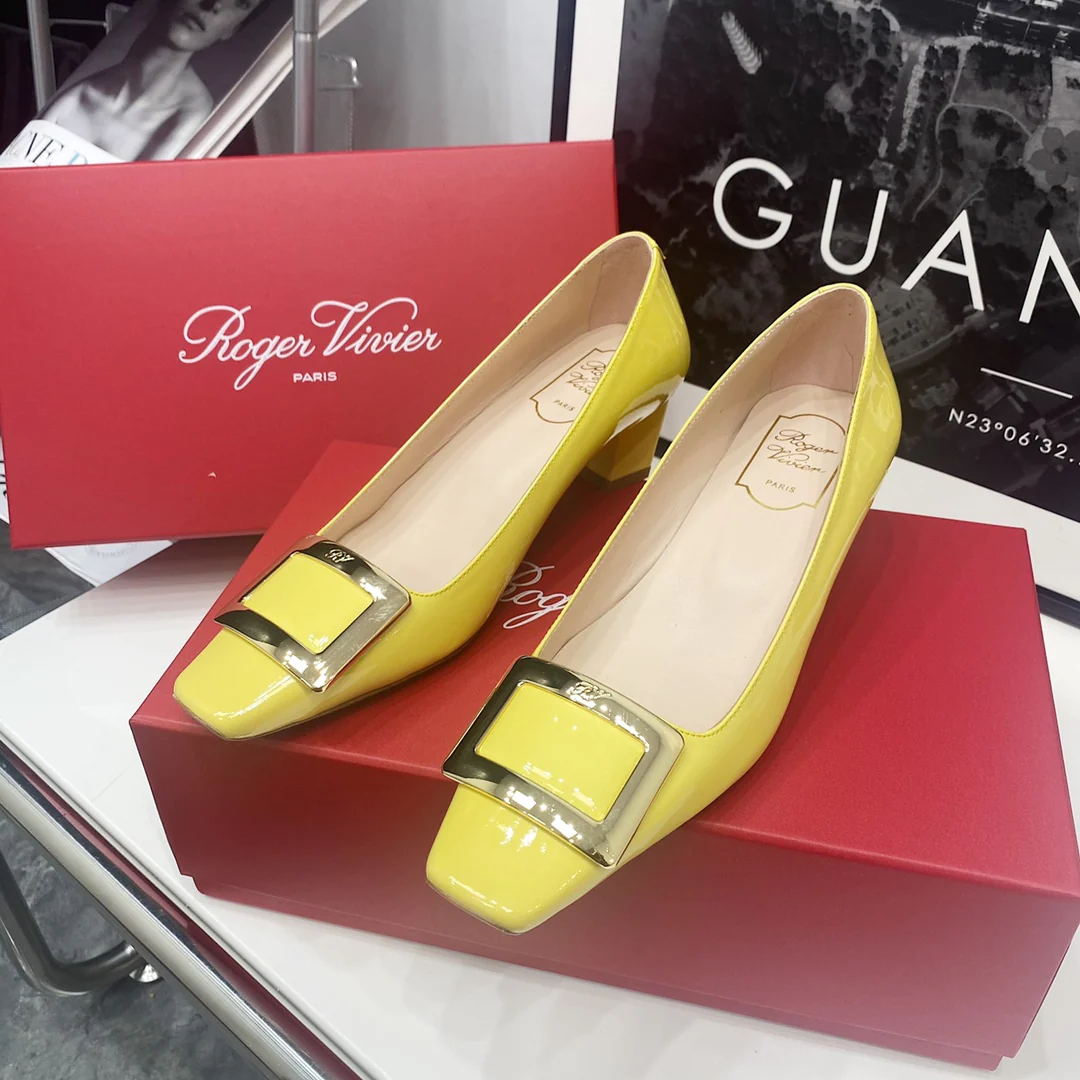 Каблук квадратный RV-4-5 см - желтый