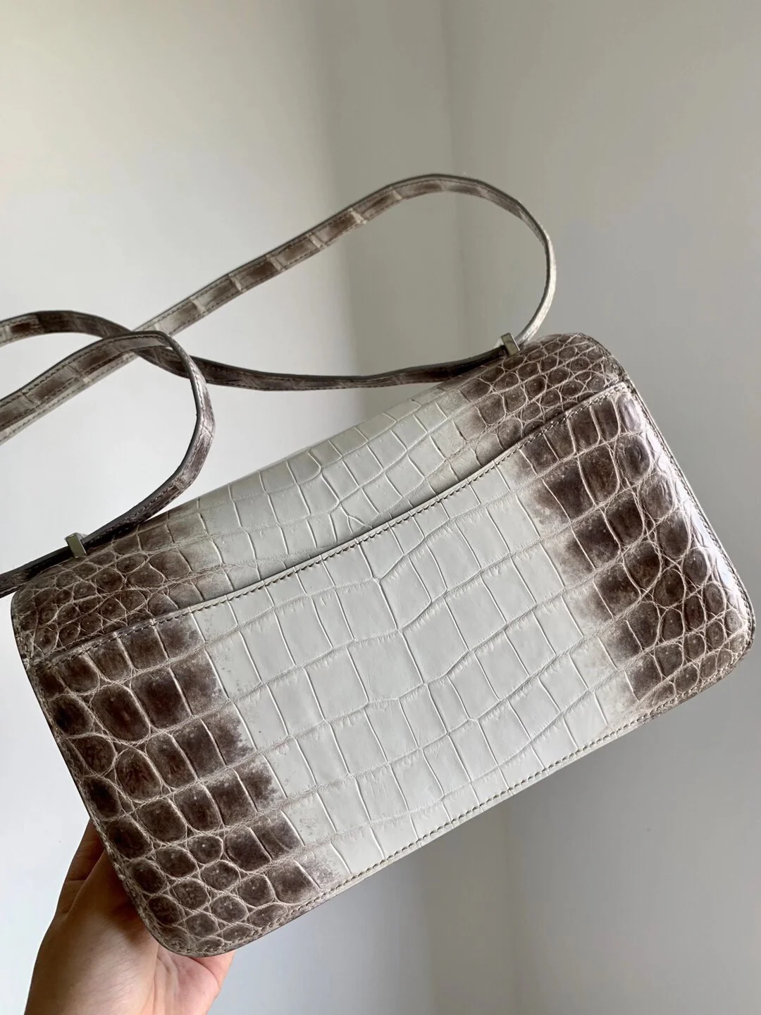 Серебряная пряжка Hermes Constance 26 Elan Himalaya