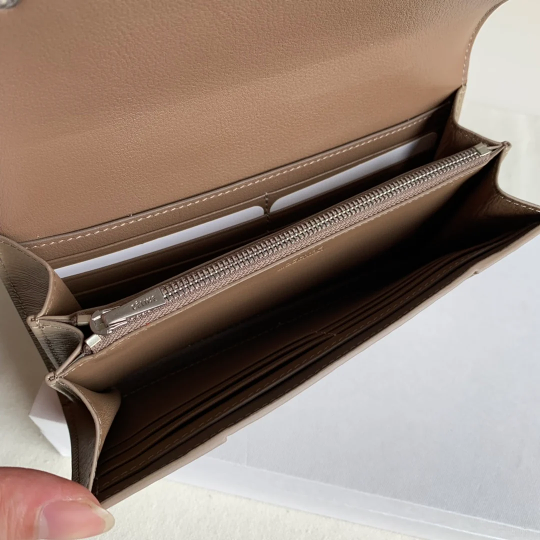 Кошелек-книжка Celine - цвет хаки с узором 