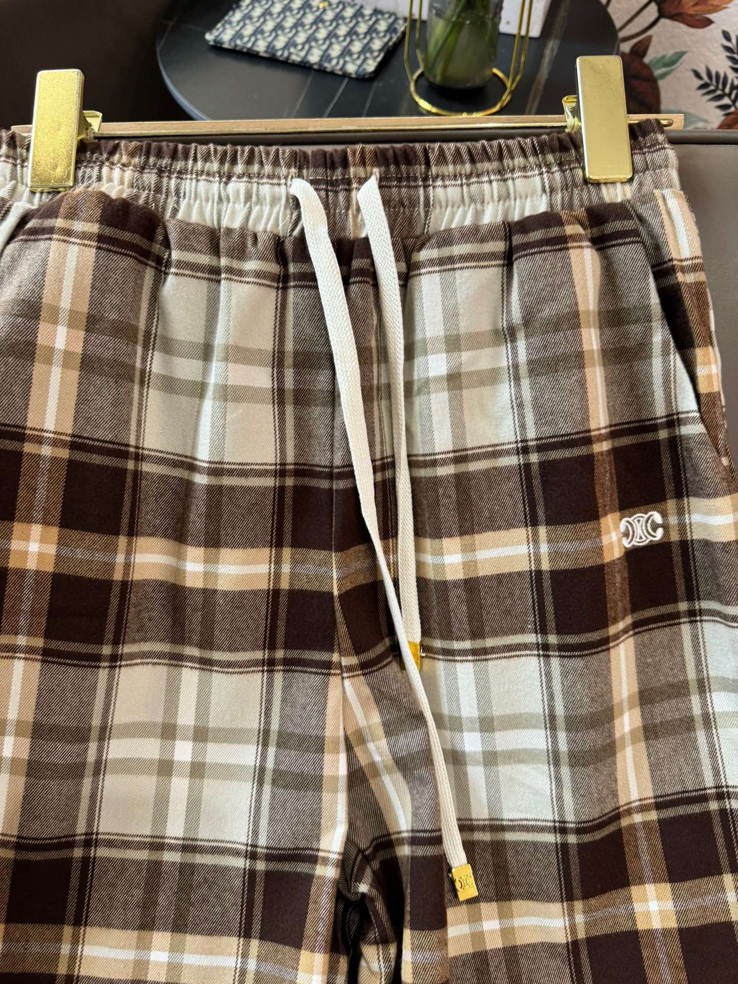 Брюки в клетку Celine 2403