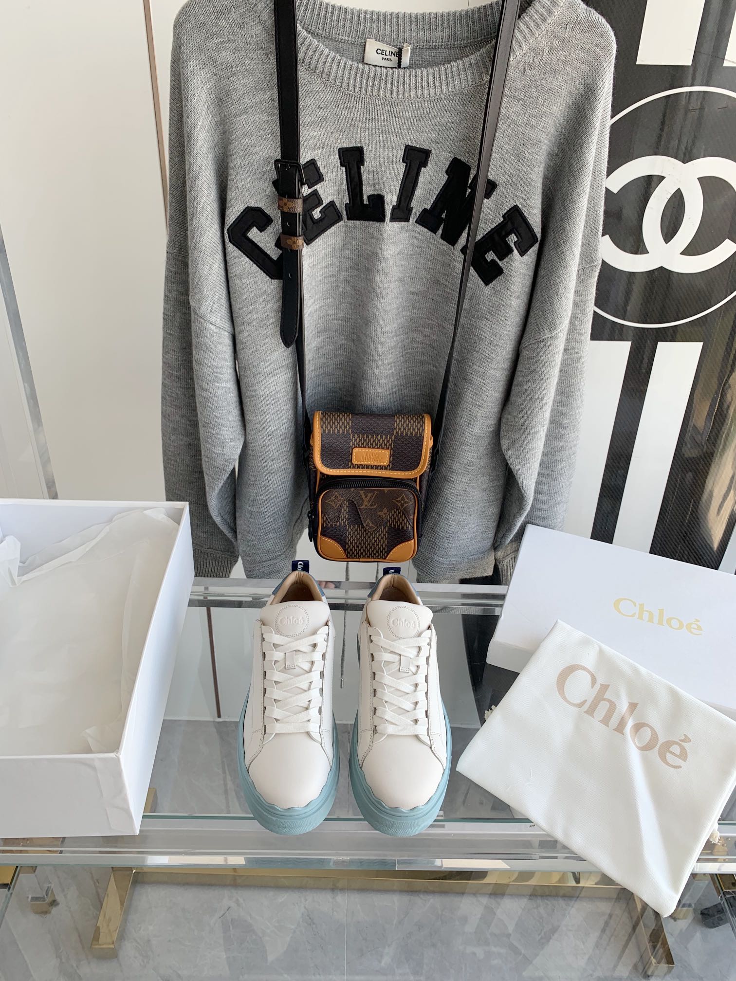 Chloe - Белые кроссовки - Кроссовки на платформе